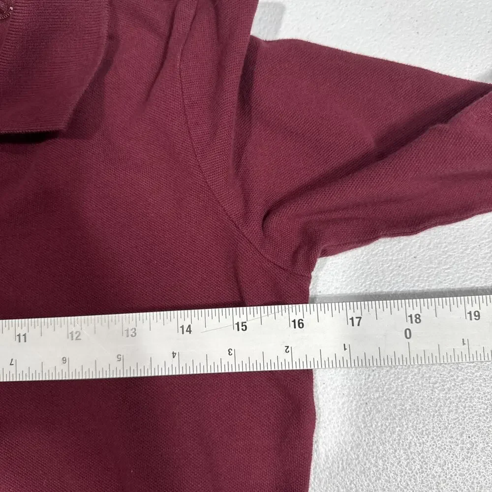 Lot Of 2 Old Navy School Uniform Long Sleeves Polo Shirts Wine Color Size XL (14